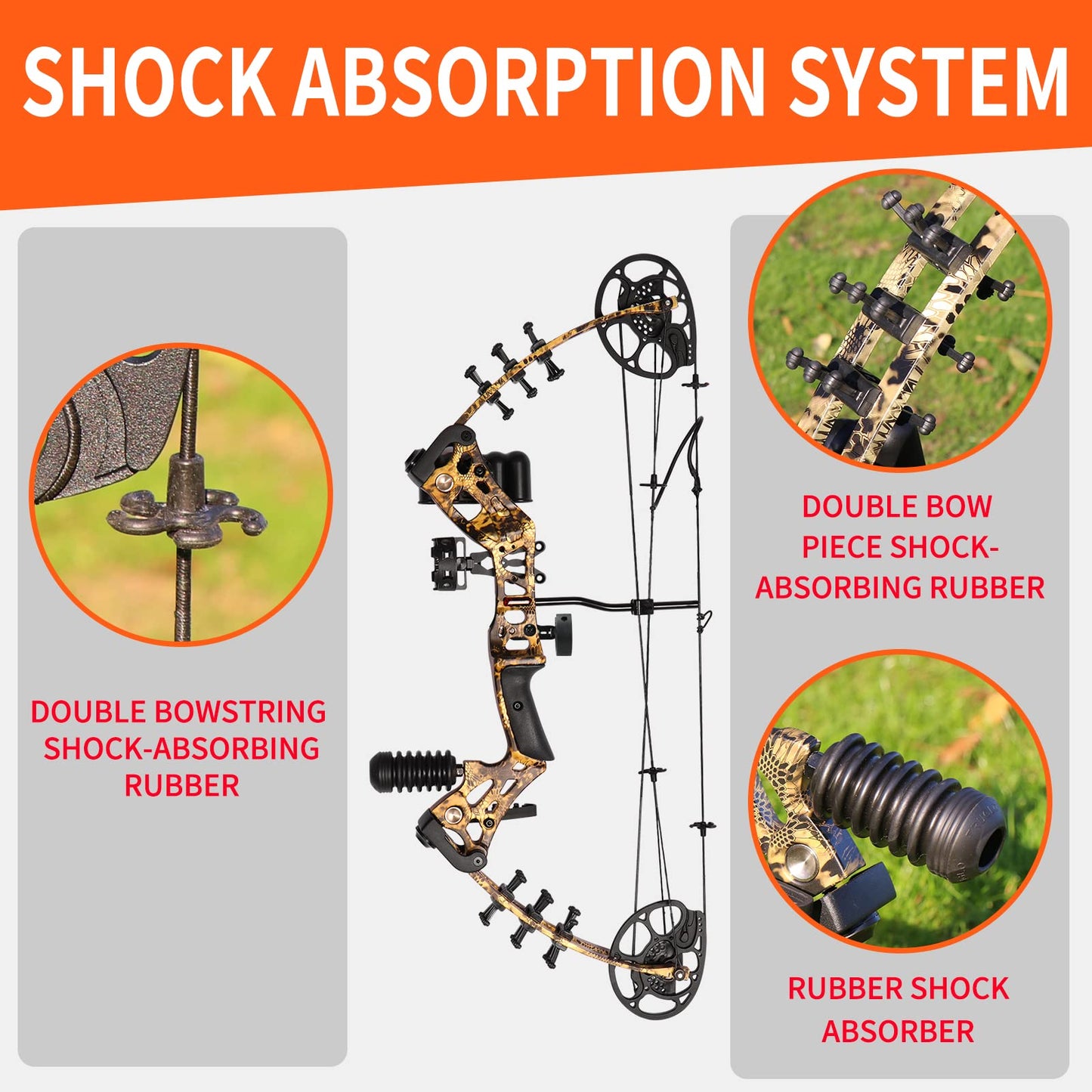 AKCHOER Compound Bow and Arrow Kit Youth Bow and Arrow Set, 15-45 Lbs Draw Weight, 18"-29" Draw Length, Right Handed Bow for Beginner, 320 Fps Hunting & Target Bow with All Accessories (Camo)