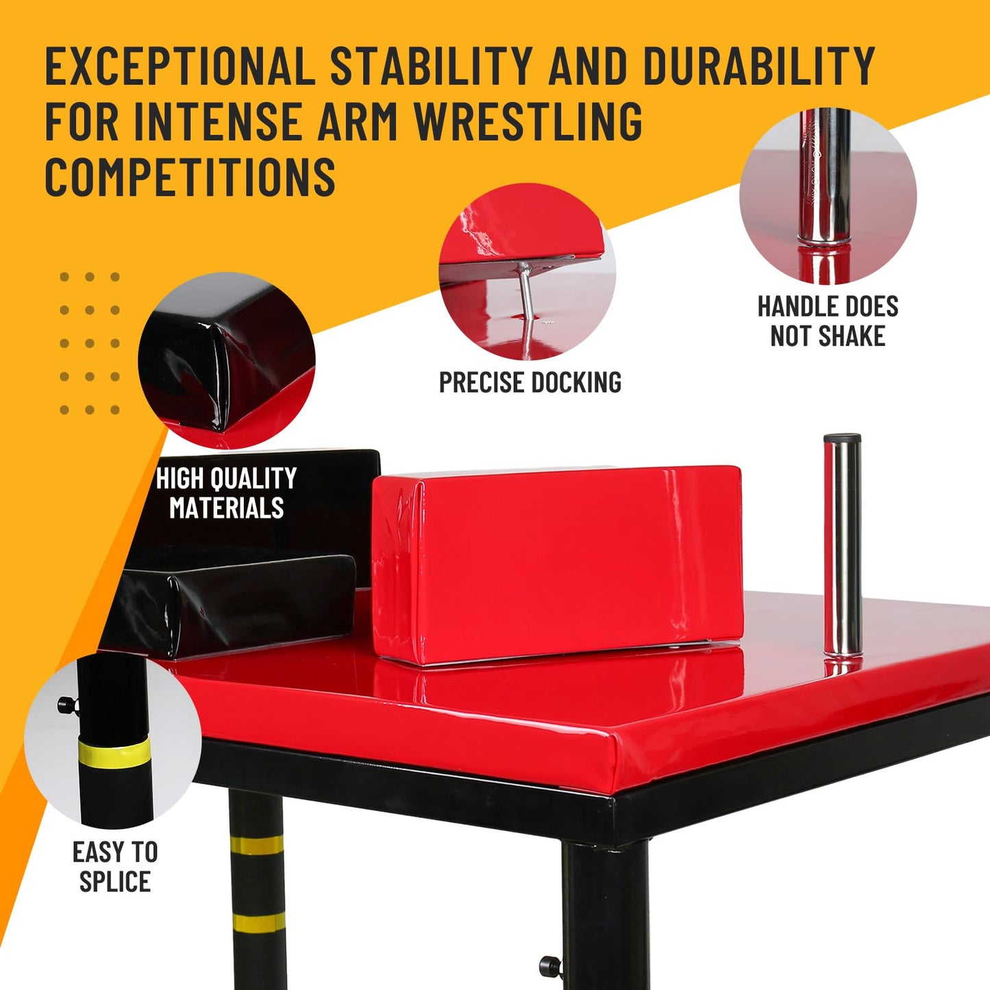 INNOLIFE Arm Wrestling Table, Arm Wrestling Battle Table, Arm Wrestling Table with Detachable Wrist Force for Home Gym, Red