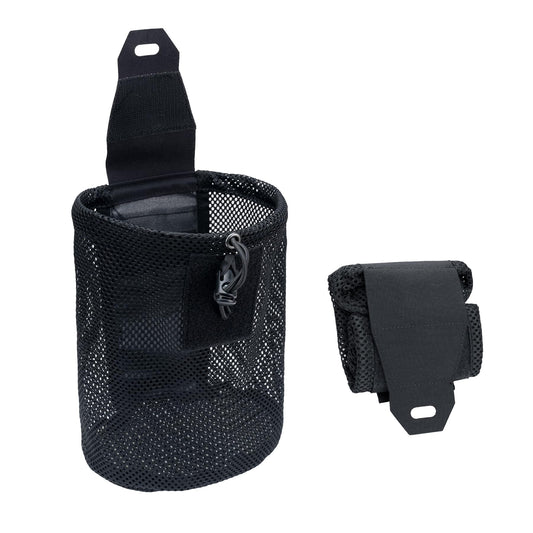 IDOGEAR Tactical Molle Dump Pouch Foldable Mag-Net Drawstring Recycle Pouch Recovery Tool Pack for Molle Belt Tactical Vest Backpack (Black)