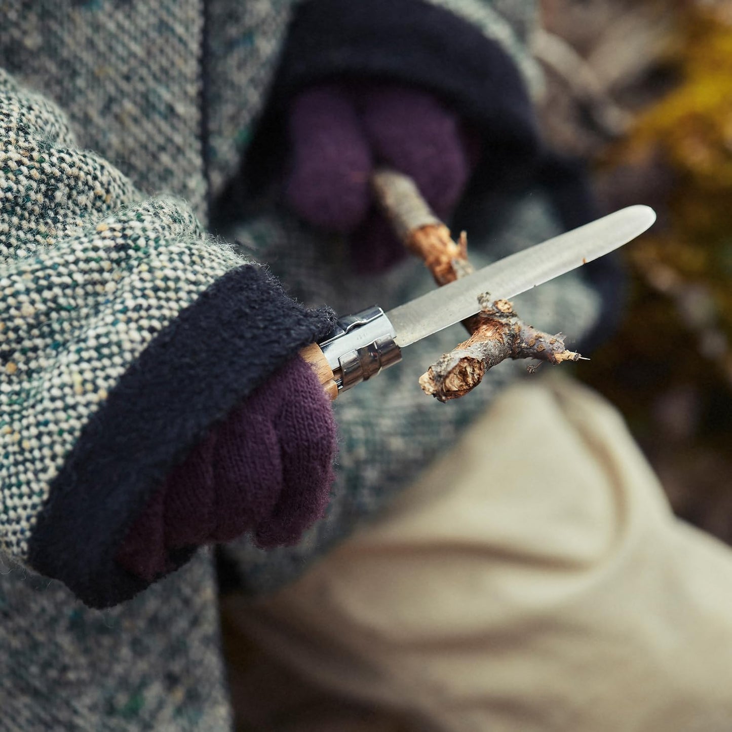 Opinel My First No.7 Stainless Steel Children’s Folding Pocket Knife with Safety Rounded Tip