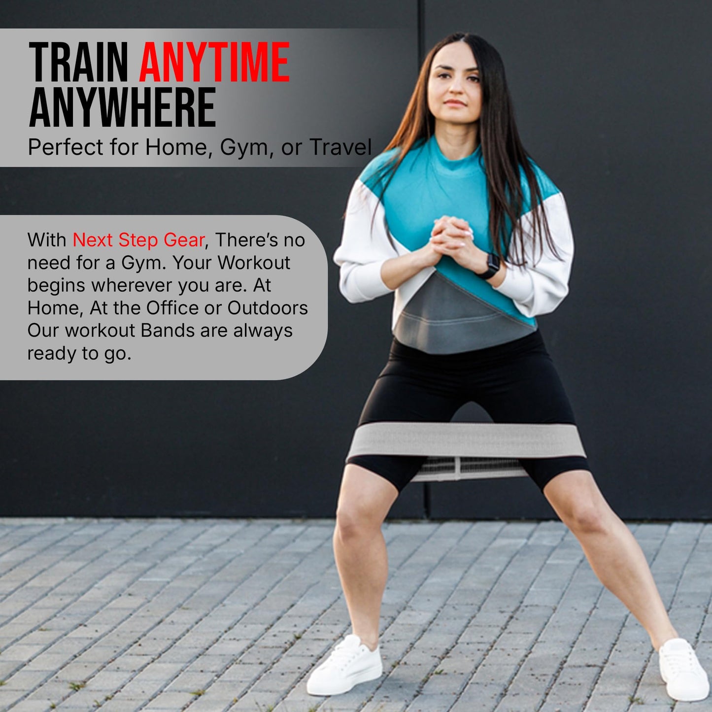 Generic Resistance Bands Set of 3 Heavy Duty Exercise Bands for Strength Training, Yoga, Flexibility, and Squats Includes Carry Bag (White, Grey, Black)