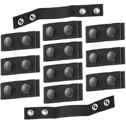 12 Pcs Duty Belt Keeper Stays Holders Nylon Double Snaps,Fit for 2"-2.25" Wide Double Snaps Duty Belt Keepers,Security Tactical Belt Loop for Police Equipment Accessories,Outdoor Sports Belt Fixing