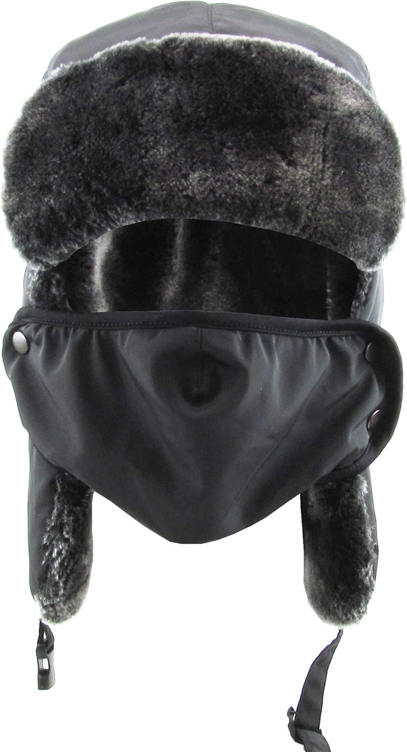 Hi Viz Trapper Warm Workwear Cold Windproof Winter Aviator Trooper Hunting Hat Ushanka Bike