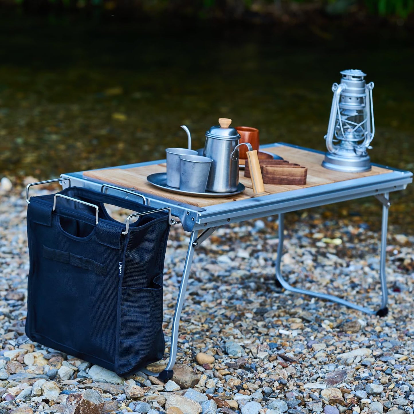 AREFFA Portable Outdoor Storage Bag - Waterproof Side Pockets for Camping Table, Organizes Utensils & Accessories