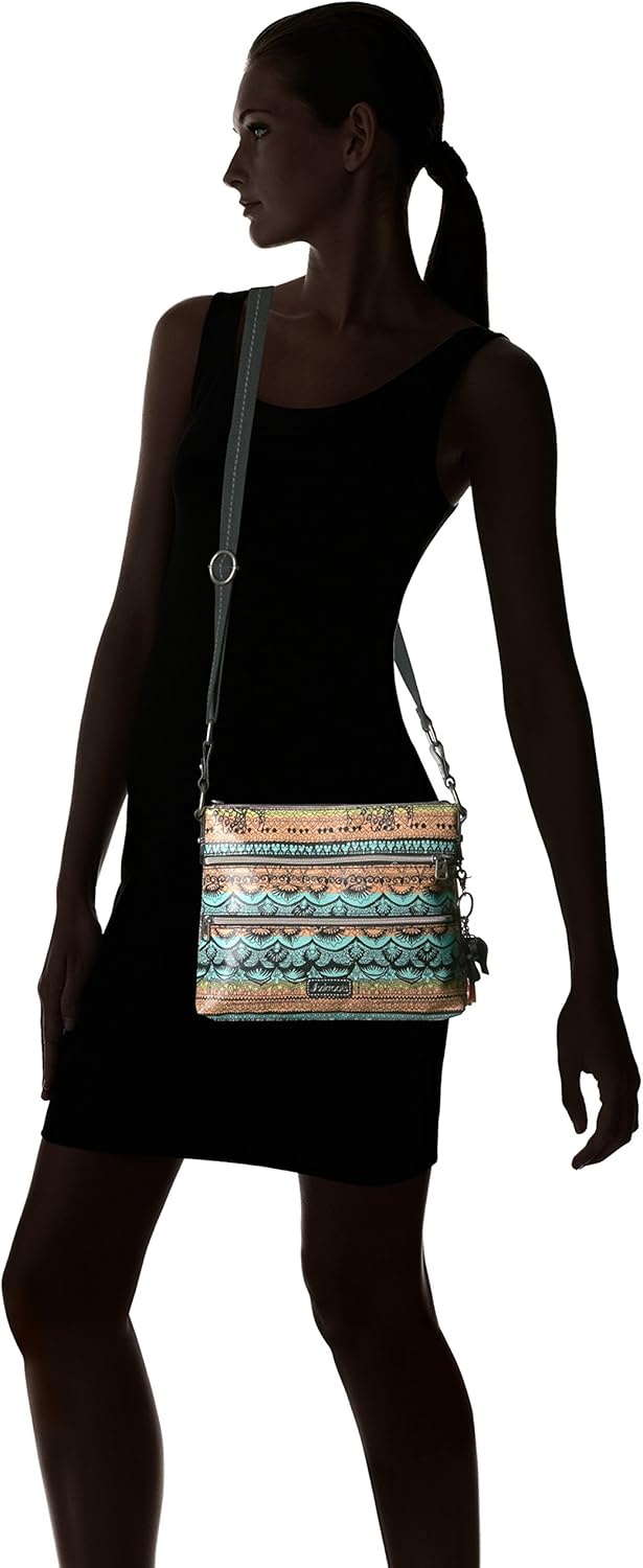 Sakroots Foldover Crossbody Purse - Women's Handbag For Everyday & Travel - Cross Body With Adjustable Shoulder Strap