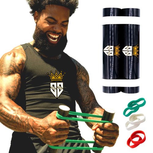 RipStick Resistance Band Training Equipment - Upper Body, Shoulder and Joint Rehab - Improve Flexibility, Prevent Injuries, Gain Muscle - Quick Strength Portable Workout - 6 Unbreakable Shredder Bands