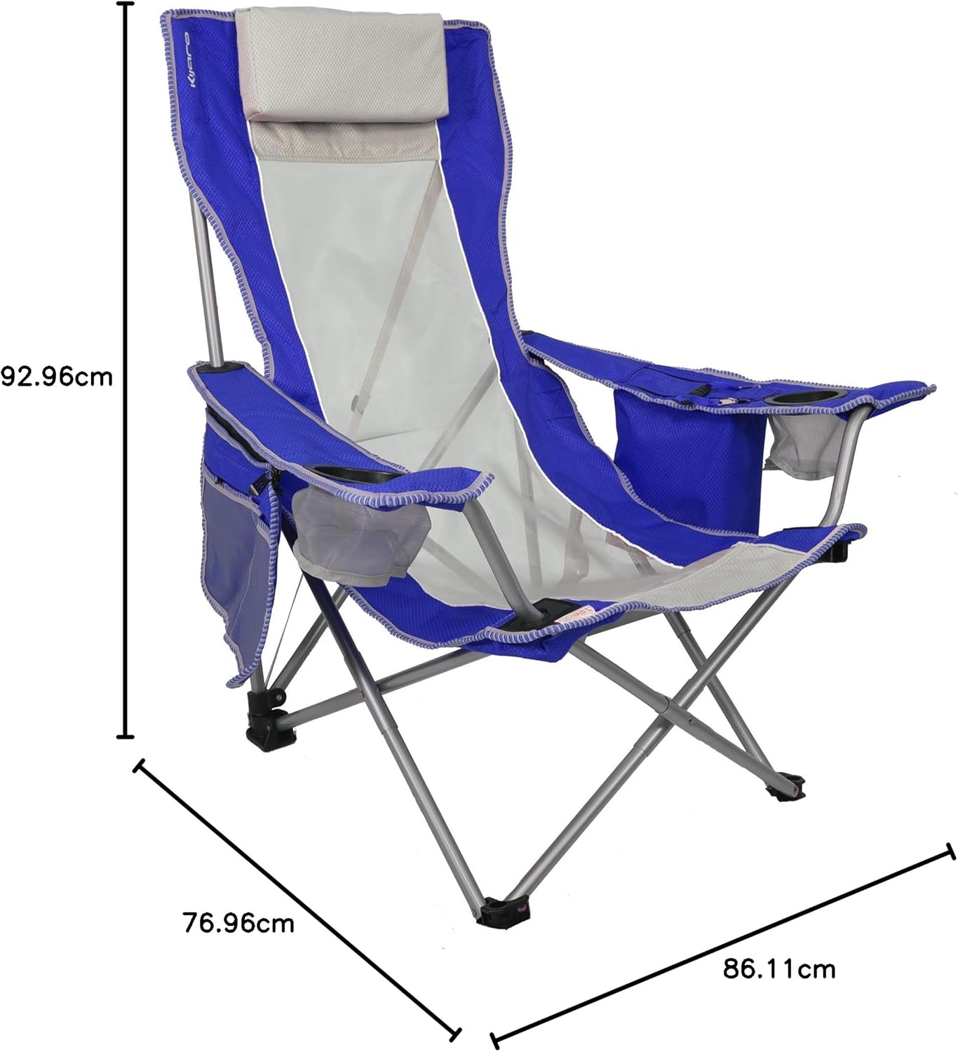 Kijaro Beach Sling Chair with Cooler Pocket - Various Fun Colors & Patterns - Perfect Beach Folding Chair and Camping Chair - Includes a Detachable Pillow