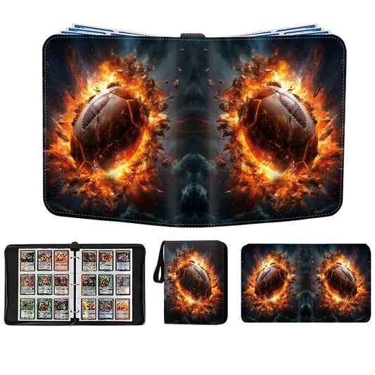 2025 Football Card Binder Trading Card Binder Holder 900 Pockets, Fits 900 Cards with 50 Removable Pages, Football Card Gifts Collector Album with Zipper Storage Display Case