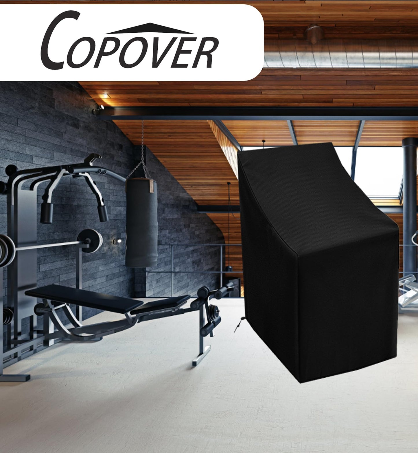 Exercise Bike Cover, Upright Cycling Stationary Bike Cover Outdoor Storage Peloton Bike Protective Cover Dustproof Waterproof Indoor Outdoor Exercise Bike Bicycle Covers with Storage Bag