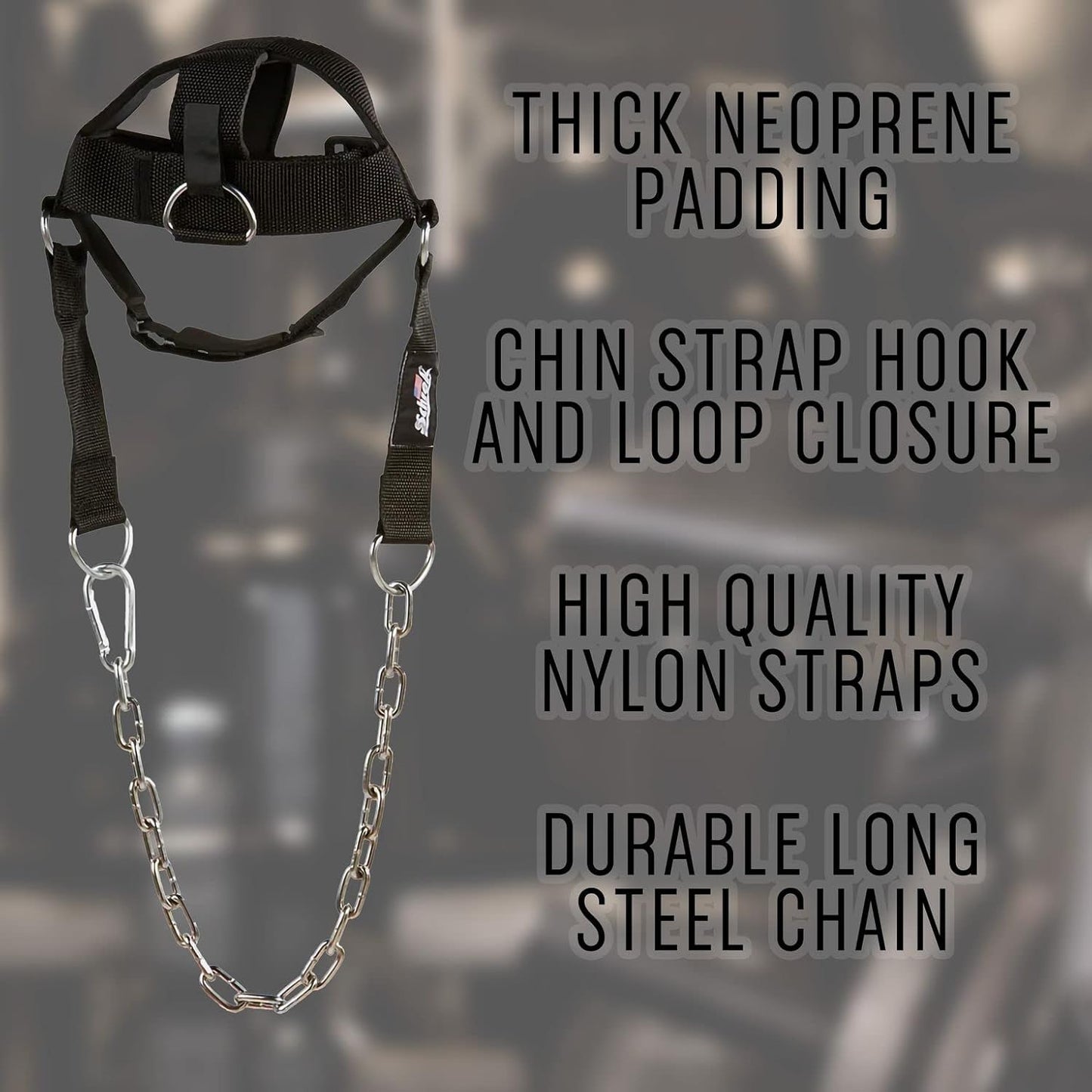 Adjustable Head Harness for Strength Training - Schiek Sports Model 1500-H, Black