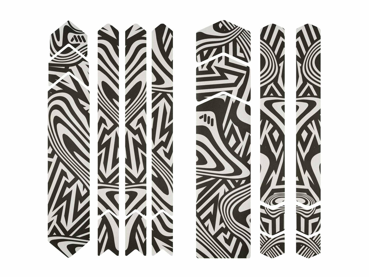 All Mountain Style MTB Bike Frame Protector | Honeycomb 380 Microns PVC | Universal Clear Guard for Downhill & Enduro | 18-Piece Set