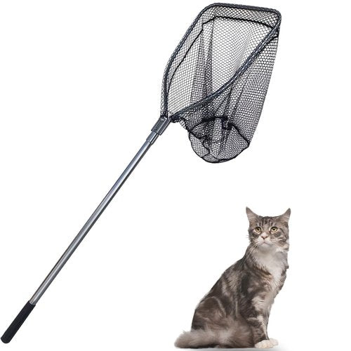SYFRLLC Catch Pole Net with Telescopic Handle,Animal Catcher Net for Cat,Rabbit,Chicken,Duck,Goose,Fish,Racoon,and Other Poultry Wildlife
