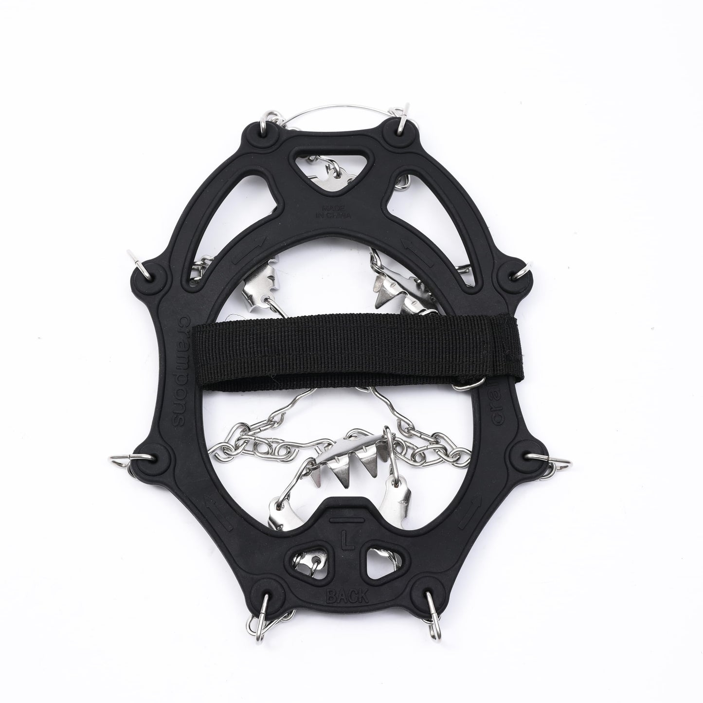 Adfarnuo 26 Stainless Steel Spikes crampons for Hiking Boots Men and Women Not Slipping on The ice Surface Stainless Steel Anti Slip ice Claws Cold Resistance -45 (L(Shoe Size 41-43))