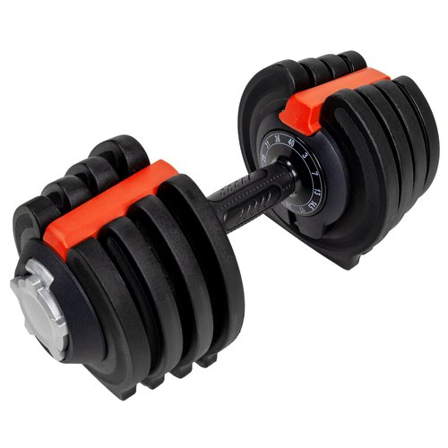 Body Sport 3-40 lb. Single Adjustable Dumbbell with Non-Slip, Comfort Grip & Contoured Full Rotation Handle