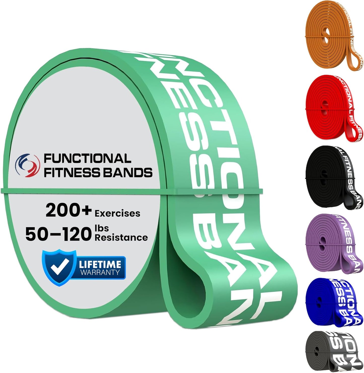 Pull Up Resistance Bands for Functional Fitness | 5-15 lbs Stretch Bands for Workouts