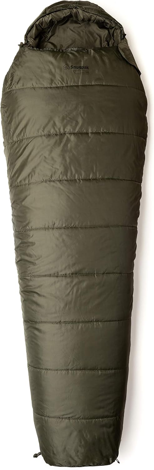 Snugpak Basecamp Ops Sleeper Lite Sleeping Bag with Compression Stuff Sack, Insulated, Olive