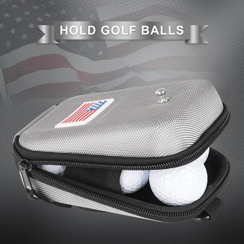 Craftsman Golf Silver Edge Rangefinder Case USA Flag Hard Shell for Gogogo, Tectectec Callaway, Universal Range Finder Carry Bag