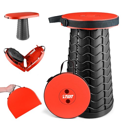 ZTMT Folding Stool Upgradeable Folding Stool 440lb Load Capacity 2-in-1 Lightweight Portable Stool with Table Easy to Fold Outdoor Office, Picnic, Garden, BBQ, Party, Leisure Camping