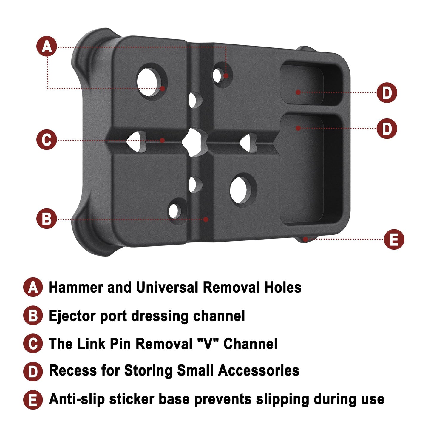Pridefend Bench Block, Universal Armorers Block, Upgraded Larger Stable Bench Block,Made with Non Marring Materials for Glock and Other Guns