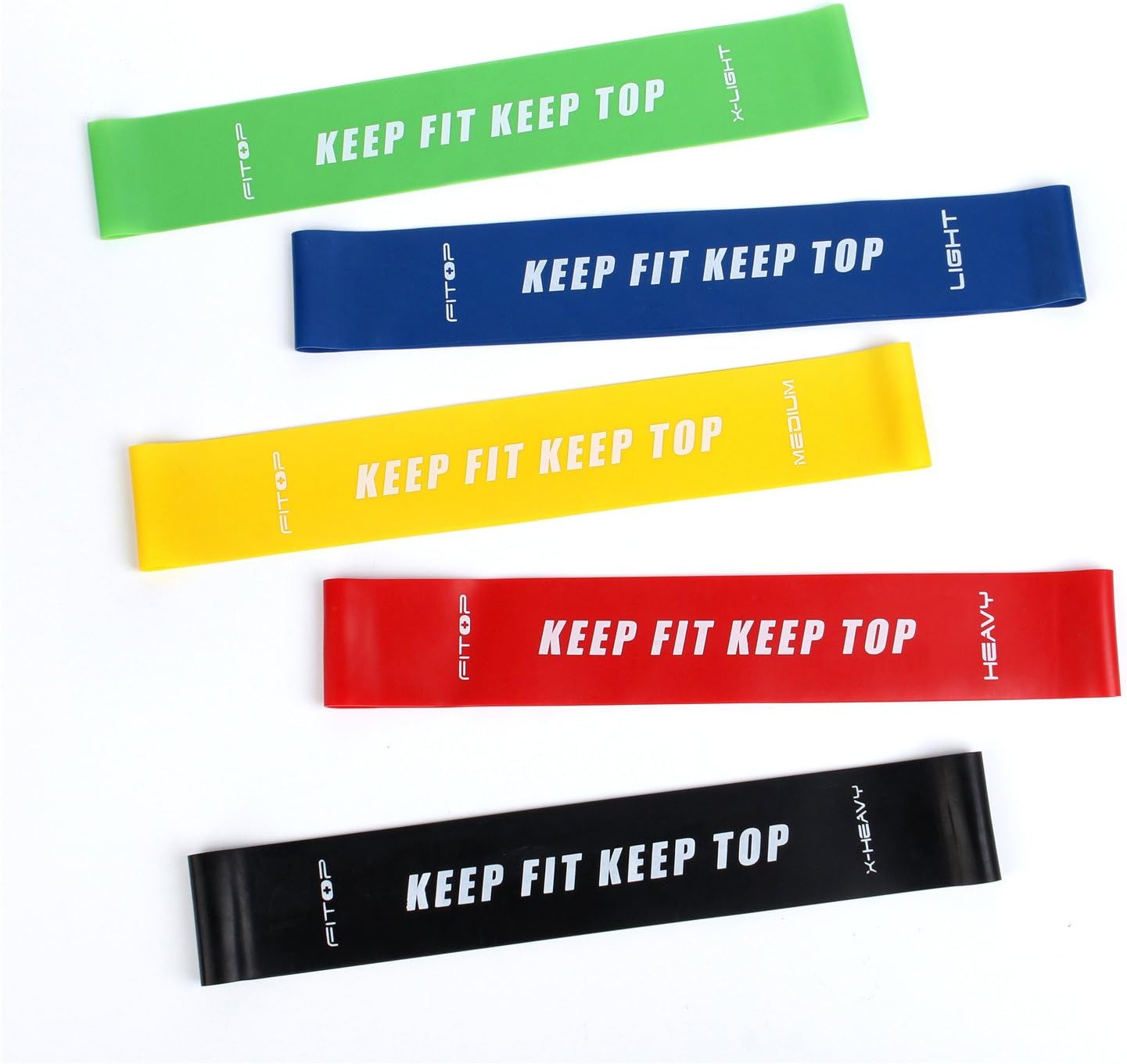 FITOP Resistance Bands Exercise Set of 5, Workout Bands Booty for Home Gym Fitness, Legs and Butt, Stretching, Strength Training & Physical Therapy