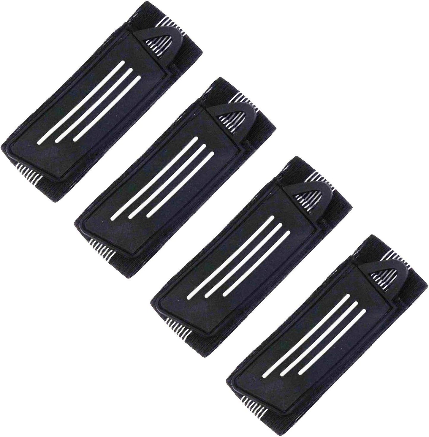 4/8 Pack Elastic Bike Bicycle Ankle Leg Riding Puttee Cycling Safety Bind Pant Bands Clip Strap Belt Fully Adjustable Cycling, Jogging, Camping