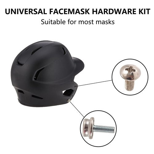 LJHYSD Helmet Mask Screw Kit Football Helmet Screws Universal Facemask Hardware Kit Stainless Steel Football Baseball Ice Hockey Sport Helmet Repair Kit for Youth Baseball Helmet,6 Pcs