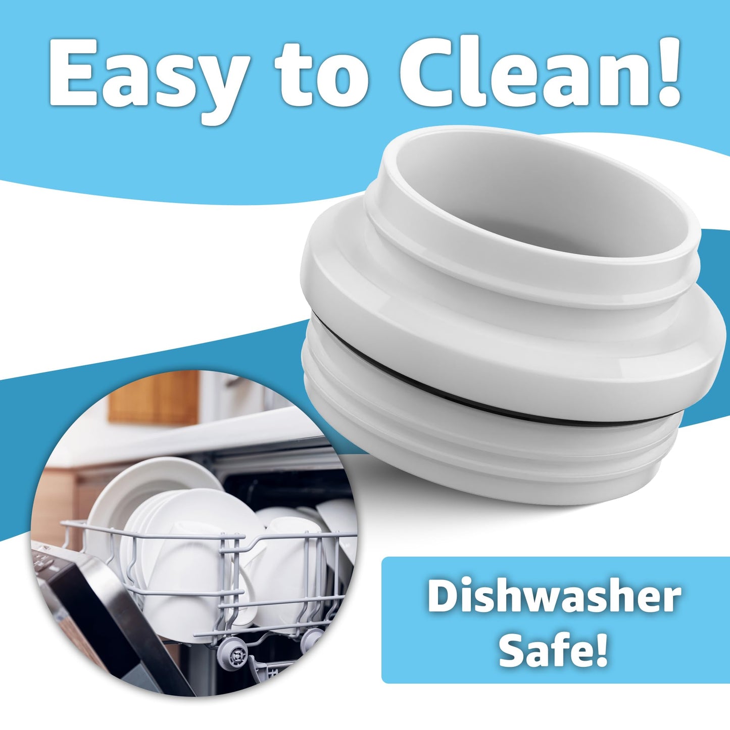 Jmoe USA Bottle Adapter Compatible with Yeti to Cirkul | Updated Version | BPA Free Plastic, Food Grade Silicone | Fits 12, 18, 26, 36, 46, 64 oz YETI Rambler Bottles