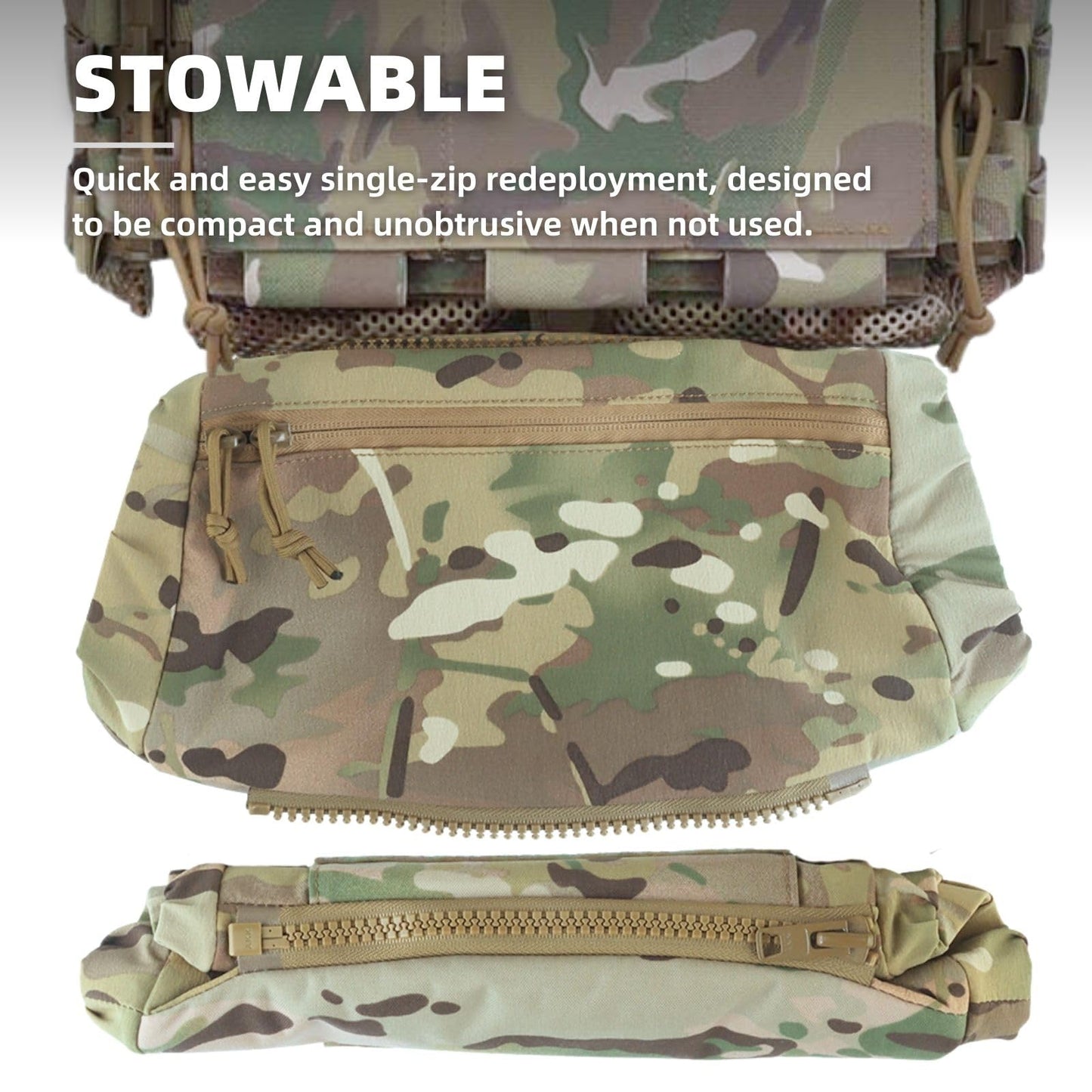 Hand Warmer Pouch Hand Muff for Winter Outdoor Rest. With Buckle Strap as Waist Bag EDC Fanny Pack. With Hook Loop for Plate Carrier Vest Chest Rig as Tactical Dangler Drop Pouch Handwarmer Muff (RG)