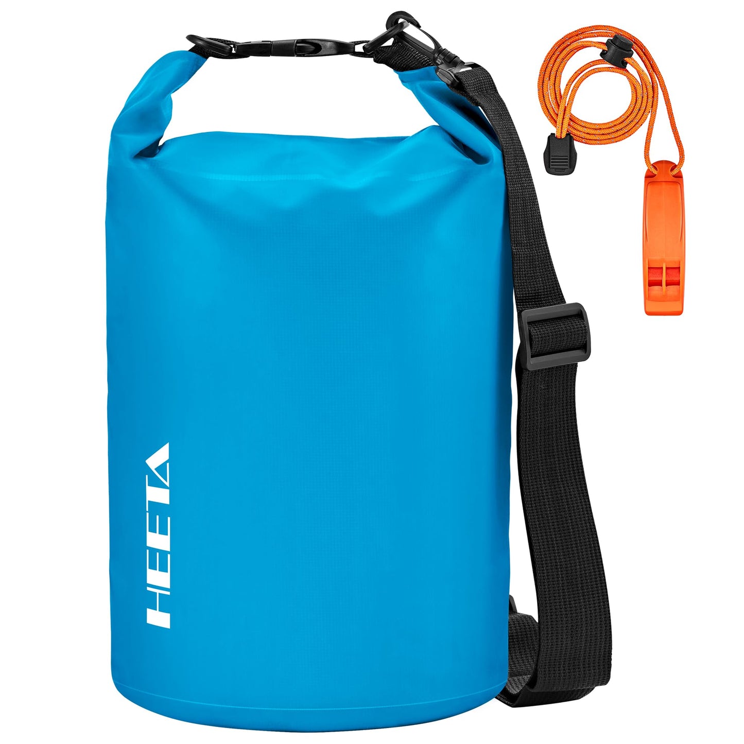 HEETA Waterproof Dry Bag for Women Men, Roll Top Lightweight Dry Storage Bag Backpack with Emergency Whistle for Travel, Kayaking, Boating, Camping, Beach, Cruise Ship Essentials (Blue, 20L)