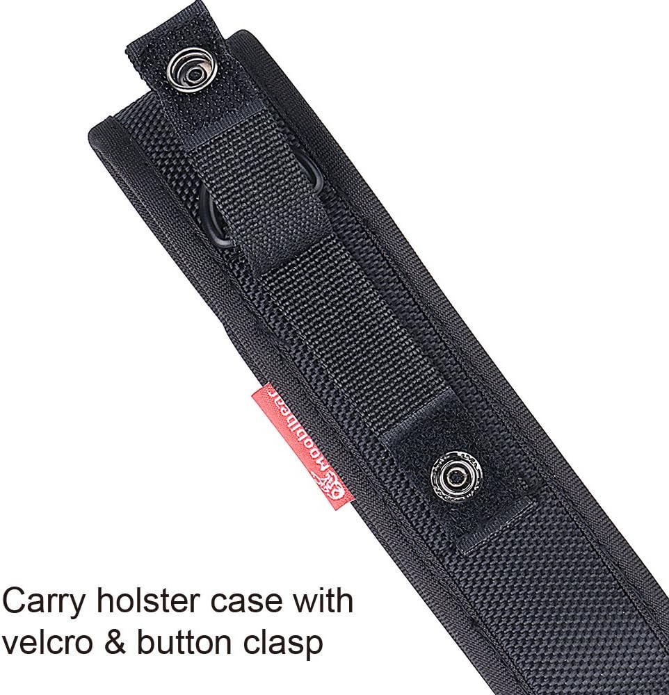Moobibear 2-Pack Nylon Flashlight Holster for Duty Belt, Adjustable Small Heavy Duty Belt Flashlight Holder for 5"-6.5" High Flashlight, Carry Your Tac Flashlight on Belt with Flashlight Pouch