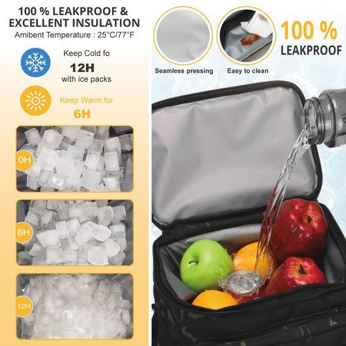 Tactical Backpack Cooler,Soft Lightweight Leakproof Cooler Backpack,Insulated Cooler Bag,Portable Soft Cooler Bag Waterproof for Beach, Travel, Camping, Picnic, Hiking