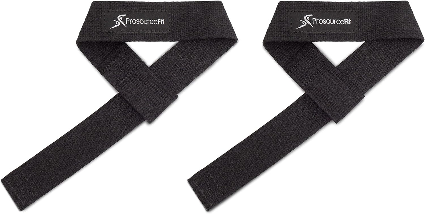 ProsourceFit Pair of Weight Lifting Straps for Men and Women, Adjustable Cotton Straps for Improved Grip, Beige