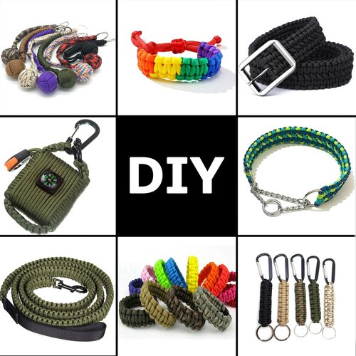 LUYADIN Reflective Paracord 325lb Diameter 2.7mm - 5 Strand Parachute Spool Cord - 100ft 200ft,Paracord for Camping,Hiking,Fishing,Outdoor and DIY