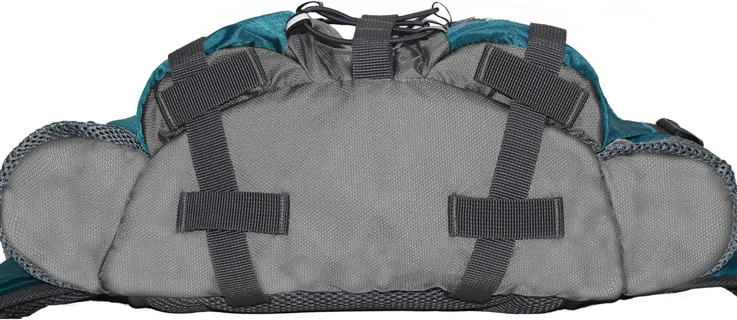 Outdoor Fanny Pack Hiking Fishing Waist bag 2 Water Bottle Holder Lumbar Pack
