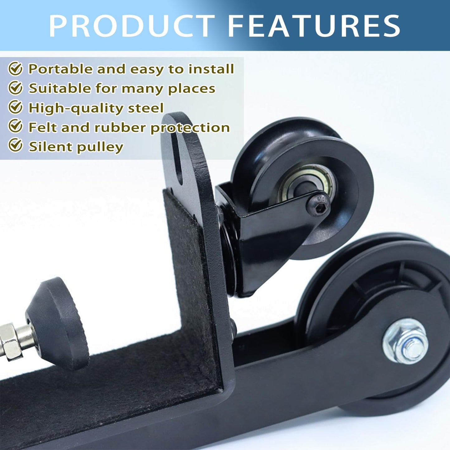 Forearm Strengthener - RISANXUN Wrist Strength Trainer for Tabletop - Adjustable Arm Wrestling Training Pulley System with Weight Loading Pin for Home Gym (Set B)