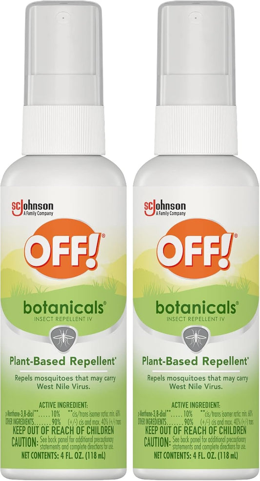OFF! Botanicals Insect Repellent, Plant-Based Bug Spray & Mosquito Repellent, 4 oz (Pack of 2)