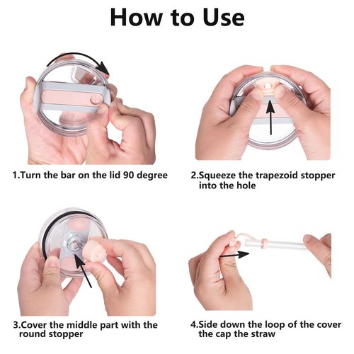 DUNLAGUE Silicone Spill Stopper Set Compatible with Stanley Cup 2.0 30oz & 40oz with Straw Cover (Set of 4, Multi Color)