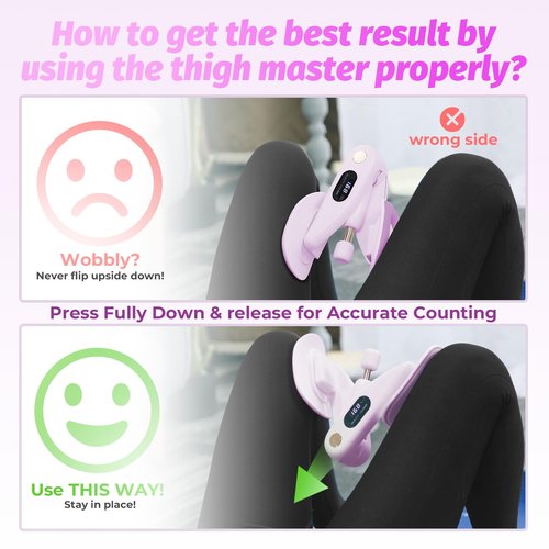 VANiGO Thigh Master Thigh Exerciser for Women, Pelvic Floor Muscle Inner Thigh Exerciser Workout Equipment, Kegel Exercise Hip Trainer, 45lb Thighmaster Home Gym for Legs Strengthen Machine