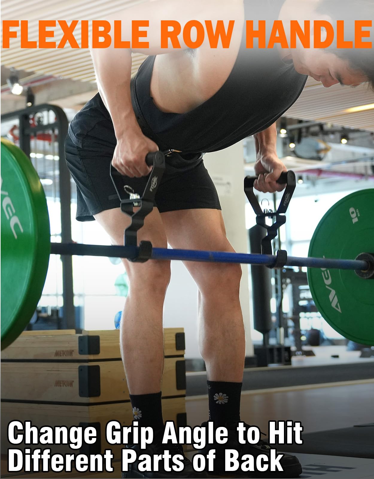 Fitarc Neutral Grip Pull Up Handles, Wrist Shoulder Elbow Friendly, 12 Angle Adjustable Lat Pulldown Handle Rowing Grips, 2Pcs, Patented