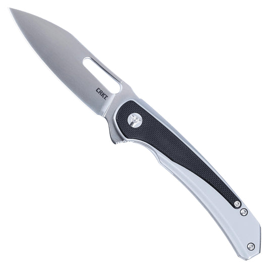 CRKT Padawan Everyday Carry Folding Knife: Wharncliffe with 14C28N Steel Blade, Stainless Steel Handle w/G10 Overlay, Frame Lock, 6075