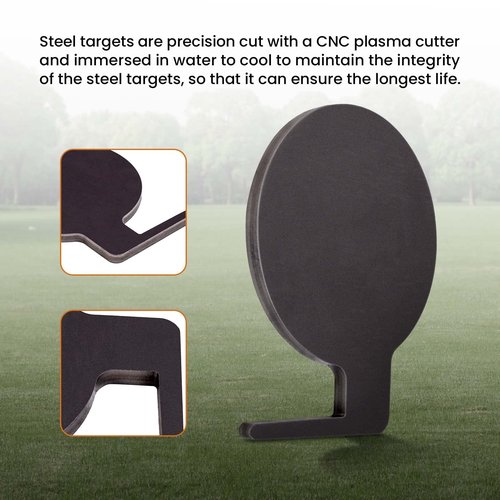 maXpeedingrods 6Pcs AR500 Dueling Tree Paddles 6" X 3/8" Steel Target DIY Shooting Target with Tubes (Grey)