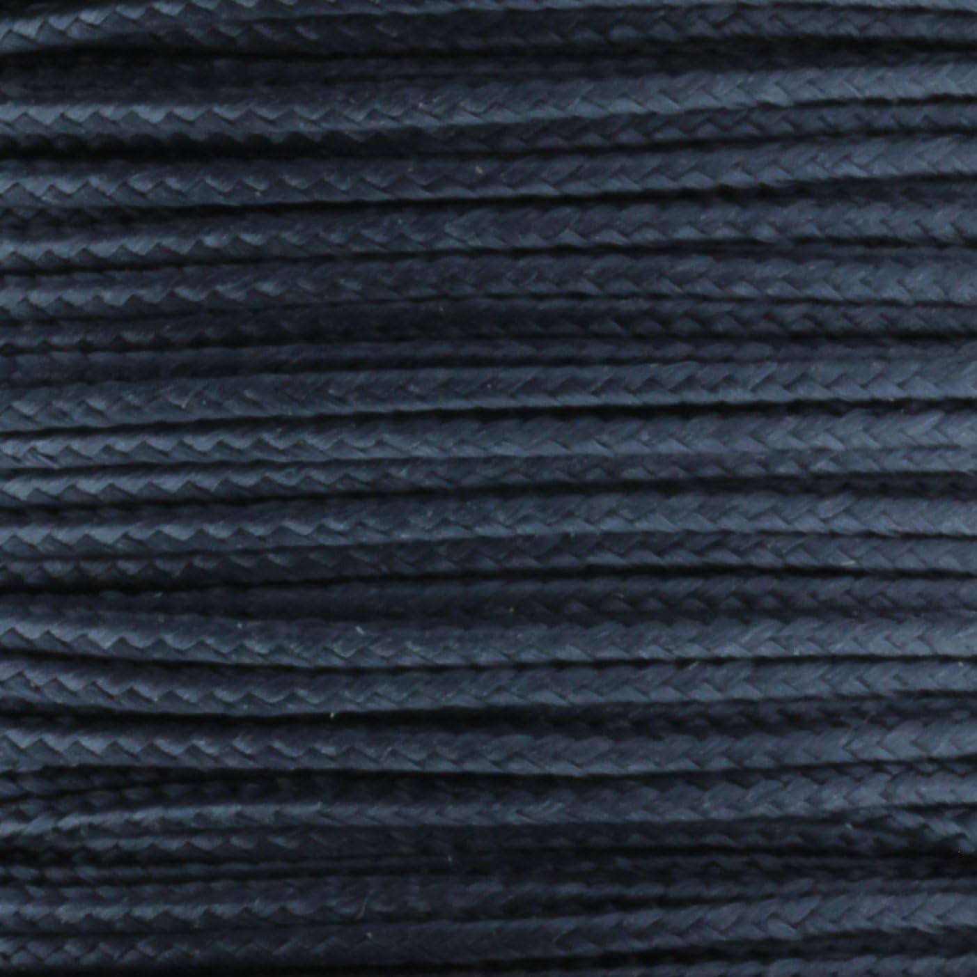 JIG PRO SHOP Black 1.18mm x 125' Micro Cord Paracord - Made in The USA