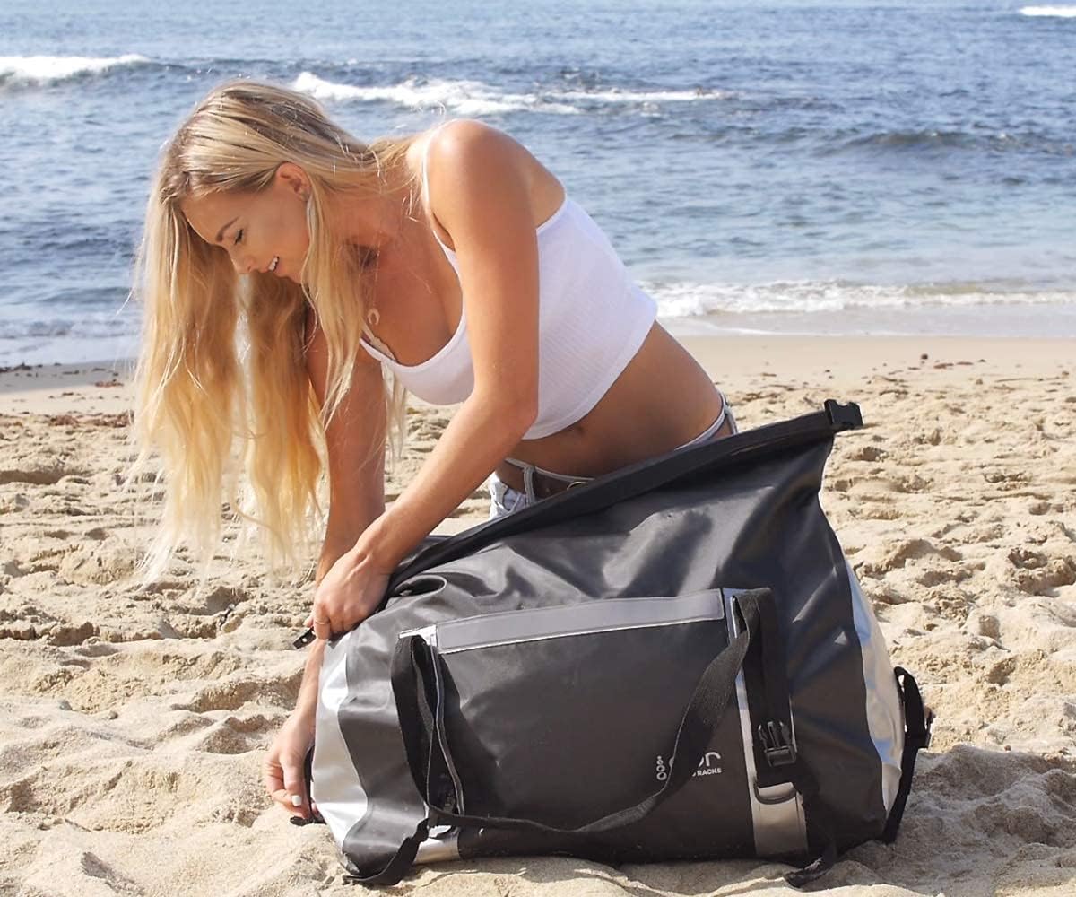 Extra Large Waterproof Duffle Travel Dry Duffel Bag | 60L Heavy Duty Gear Bag with Durable Straps & Handles for Kayaking Paddleboarding Boating Rafting Fishing