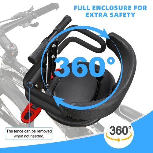 YouTeMei Baby Bike Seat Toddler Bike Seat for Adult Bike Bike Attachment for Toddlers 1-3 Front Mounted Child Bike Seat Kids Bike Seat Child Bike Seat Toddler Bike seat for Adult Bike