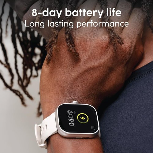 Cubitt Viva Smartwatch/Fitness Tracker with 1.84" Touch AMOLED Screen, Bluetooth Calling, 60+ Sports, Blood Oxygen, Heart Rate, Stress and Sleep Monitor, Waterproof, Step Counter