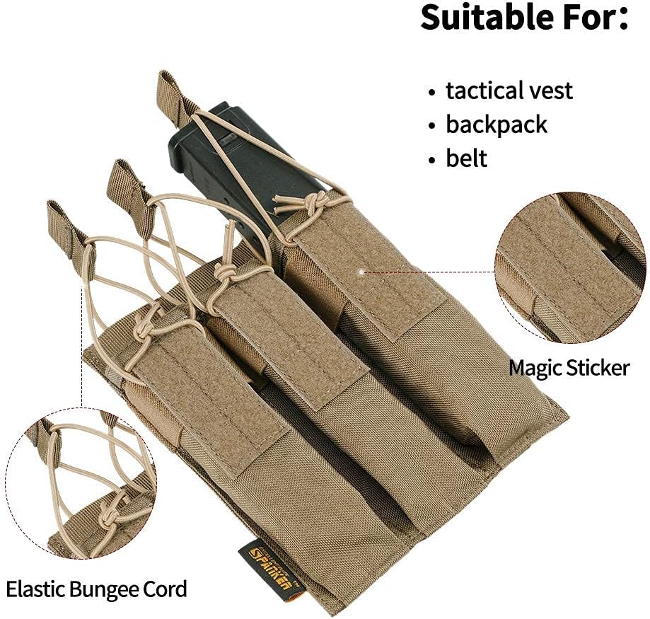 EXCELLENT ELITE SPANKER Open Top Single/Double/Triple Kriss Mag Pouch Tactical Molle MP7 Magazine Pouch