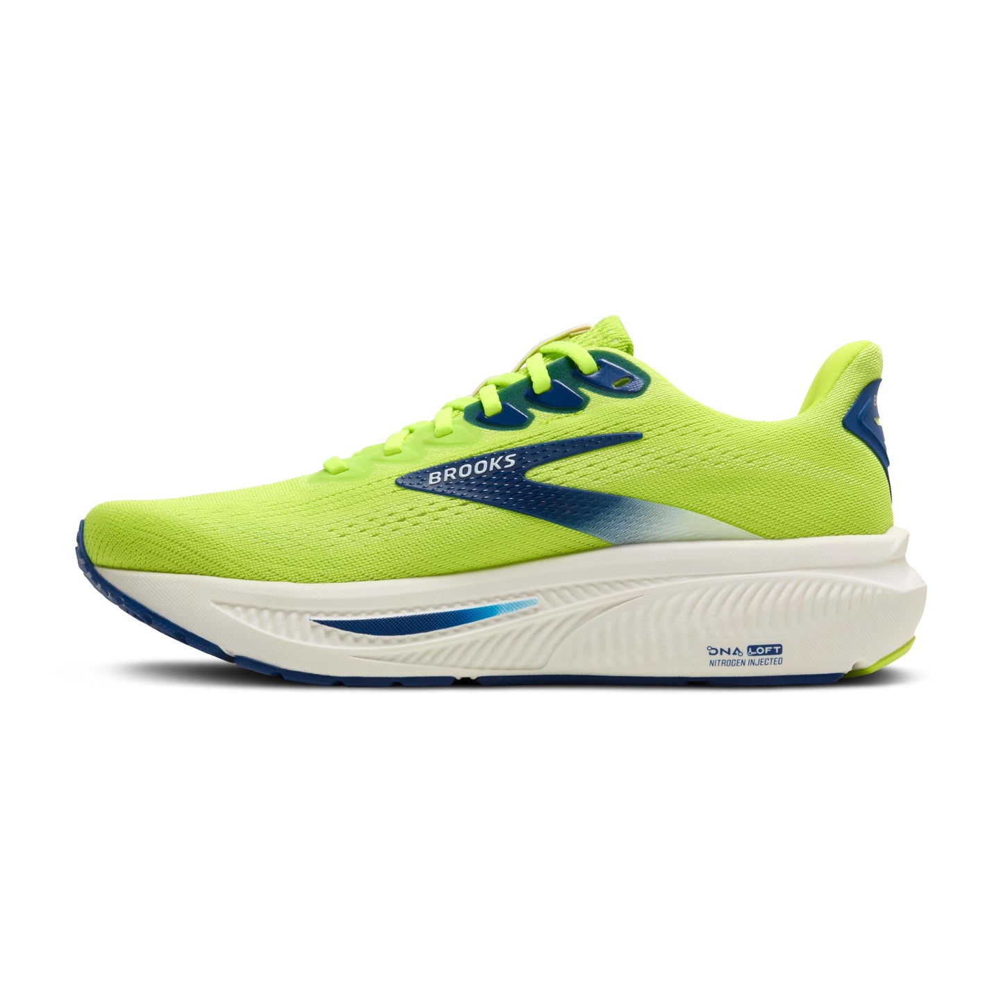 Brooks Men’s Ghost 17 Neutral Running Shoe - Acid Lime/Navy/White - 12 Medium
