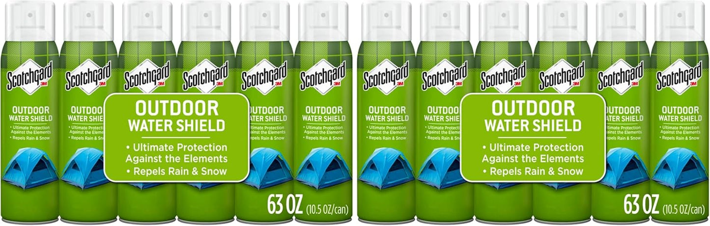 Scotchgard Outdoor Water Shield, Repels Water, Ideal For Outerwear, Tents, Backpacks, Canvas, Polyester And Nylon, 10.5 Ounce Can