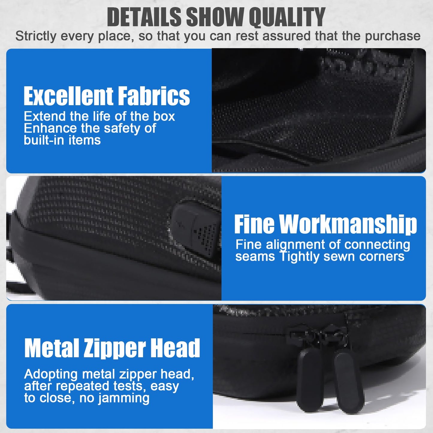 Fuerdich Bike Top Tube Bag, EVA Hard Shell Layered Waterproof Bicycle Cycling Front Tube Bag, Bag Cycling Accessories Pouch