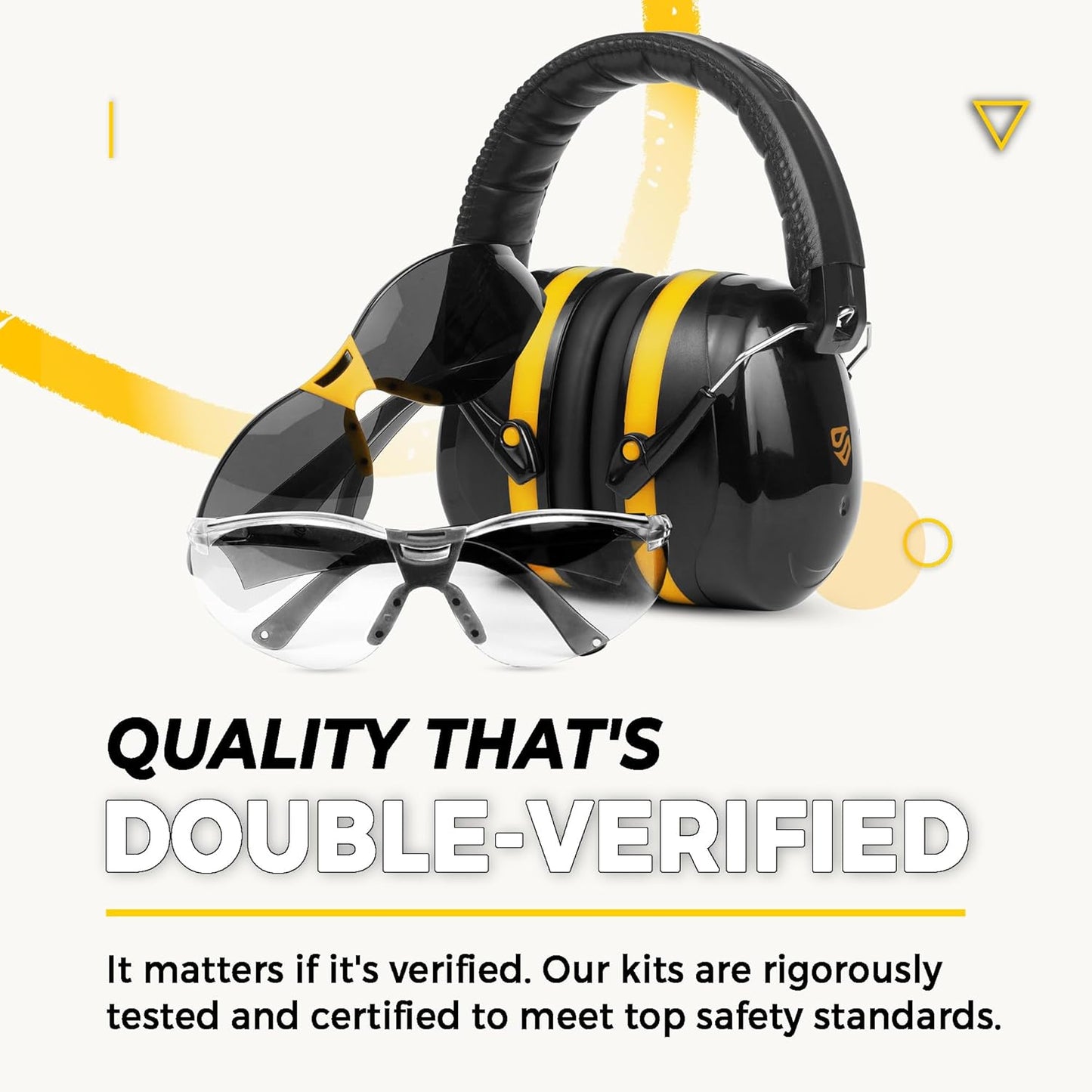 TradeSmart High-Performance Earmuffs for Shooting Range & Shooting Eye Protection Glasses + Firearm Confidence Course